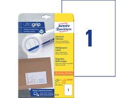 Etiket Avery 6119 210x297mm A4 wit 25 stuks