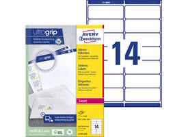 Etiket Avery L7163-250 99.1x38.1mm wit 3500 stuks