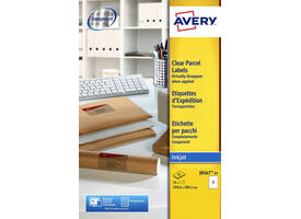 Etiket Avery J8567-25 210x297mm A4 transparant 25 stuks