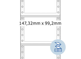 Etiket HERMA 8292 147.3x99.2mm 1-baans wit 3000 stuks