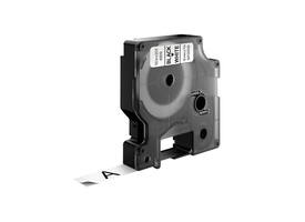 Labeltape Dymo LabelManager D1 polyester 12mm zwart op wit 10 stuks