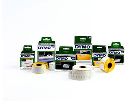 Labeltape Dymo LabelManager D1 polyester 12mm zwart op wit 10 stuks