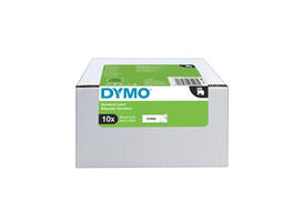 Labeltape Dymo LabelManager D1 polyester 19mm zwart op wit 10 stuks