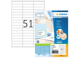 Etiket HERMA 4459 70x16.9mm premium wit 5100 stuks