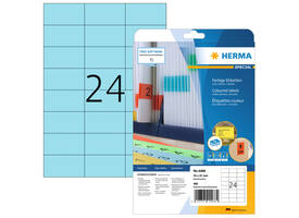 Etiket HERMA 4468 70x37mm verwijderbaar blauw 480 stuks