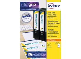Rugetiket Avery breed 61x192mm zelfklevend wit
