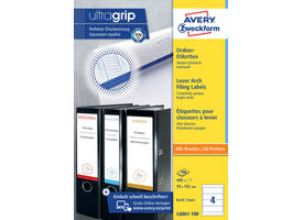 Rugetiket Avery breed 59x192mm zelfklevend wit 100 vel