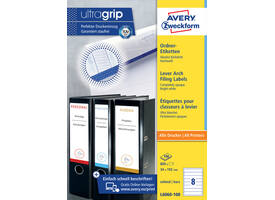 Rugetiket Avery smal 34x192mm zelfklevend wit