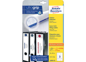 Rugetiket Avery breed/lang 59x297mm zelfklevend wit
