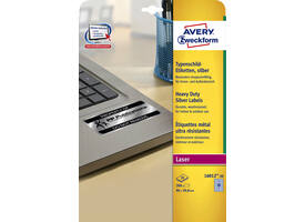 Etiket Avery L6012-20 96x50.8mm zilver 200 stuks