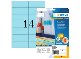 Etiket HERMA 5060 105x42.3mm verwijderbaar blauw 280 stuks