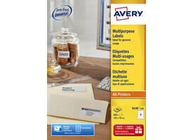 Etiket Avery L4745REV-25 96x63.5mm wit 200 stuks