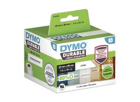 Etiket Dymo LabelWriter industrieel 25x89mm 2 rollen á 350 stuks wit