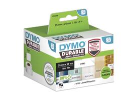 Etiket Dymo LabelWriter industrieel 25x25mm 2 rollen á 850 stuks wit