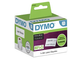 Etiket Dymo LabelWriter naamkaart 41x89mm 1 rol á 300 stuks wit