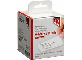 Labeletiket Quantore 99012 36x89mm adres wit 2 rollen