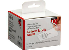 Labeletiket Quantore 11354 57mmx32mm adres wit 1000 stuks