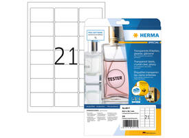 Etiket HERMA 8017 63.5x38.1mm transparant 525 stuks
