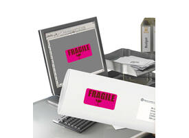 Etiket Avery L7363P-25 99.1x38.1mm neon roze 340 stuks