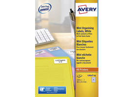 Etiket Avery L7651Y-25 38.1x21.2mm neon geel 1625 stuks