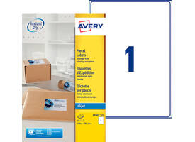 Etiket Avery J8167-25 199.6x289.1mm wit 25 stuks