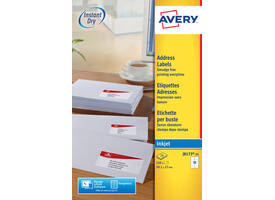 Etiket Avery J8173-25 99.1x57mm wit 250 stuks