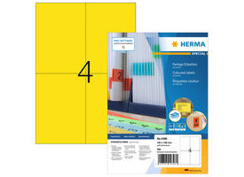 Etiket HERMA 4396 105x148mm A6 geel 400 stuks