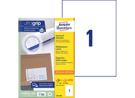 Etiket Avery 3478-200 210x297mm A4 wit 200 stuks
