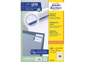 Etiket Avery 3651-200 52.5x29.7mm wit 8000 stuks