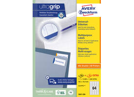 Etiket Avery 3667-200 48.5x16.9mm wit 12800 stuks