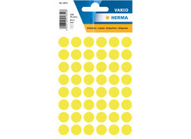 Etiket HERMA 1854 rond 12mm fluor geel 240 stuks