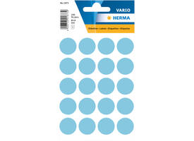 Etiket HERMA 1873 rond 19mm blauw 100 stuks