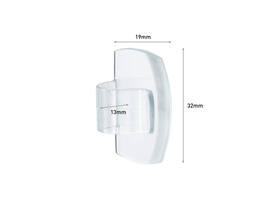 Kabelklem Command rond incl bevestigingsstrips transparant 4 stuks