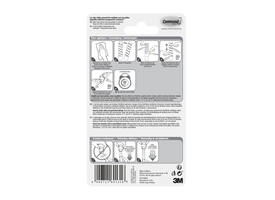 Kabelklem Command rond incl bevestigingsstrips transparant 4 stuks