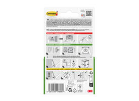 Bevestigingsstrip Command klik vast klein 1,8kg wit