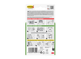 Bevestigingsstrip Command klik vast smal 5,4kg wit