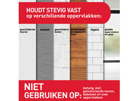 Bevestigingsstrip Command klik vast smal 5,4kg wit