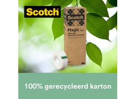 Plakband Scotch Magic 900 19mmx33m onzichtbaar mat 9 rollen