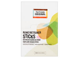 Rietsuikersticks Fairtrade Original 600 stuks