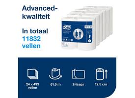 Toiletpapier Tork T4 Advanced 2-laags 493 vel wit 120261