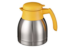 Thermoskan Bravilor dubbelwandig 1 liter RVS geel