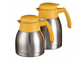 Thermoskan Bravilor dubbelwandig 1 liter RVS geel