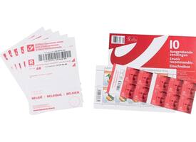 Postzegel Belgie aangetekend kit à 10 stuks