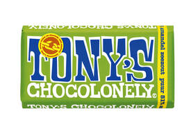 Chocolade Tony's Chocolonely puur amandel zeezout reep 180gr