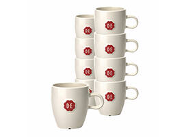 Kopje Douwe Egberts espresso 70ml wit 12 stuks