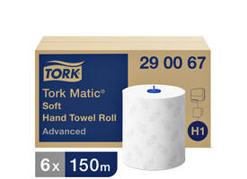 Handdoekrol Tork H1 Matic Advanced 2-laags 150m wit 290067