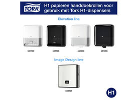 Handdoekrol Tork H1 Matic Advanced 2-laags 150m wit 290067