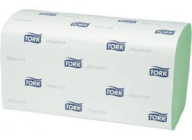 Handdoek Tork H3 Advanced singlefold 2-laags 248x230mm 15x250 vel groen 290179