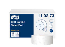 Toiletpapier Tork T1 Premium jumbo 2-laags 360m wit 110273