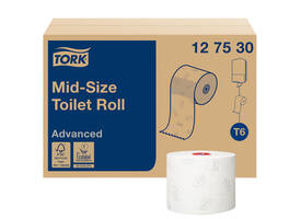 Toiletpapier Tork T6 Advanced systeemrol 2-laags 100m wit 127530